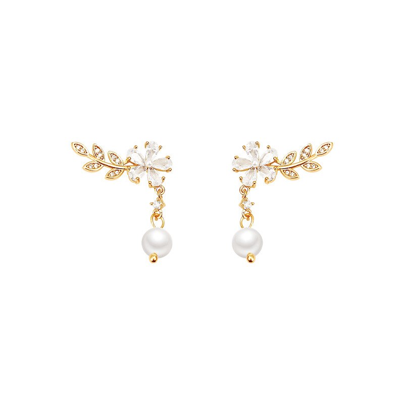 Petite Bloom Rhinestone Cascade Earring - Salty Accessories