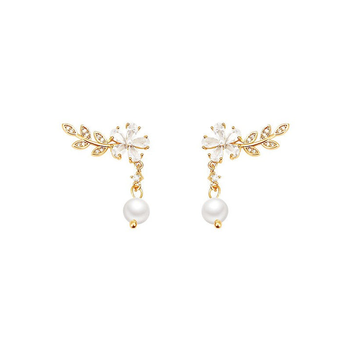 Petite Bloom Rhinestone Cascade Earring - Salty Accessories