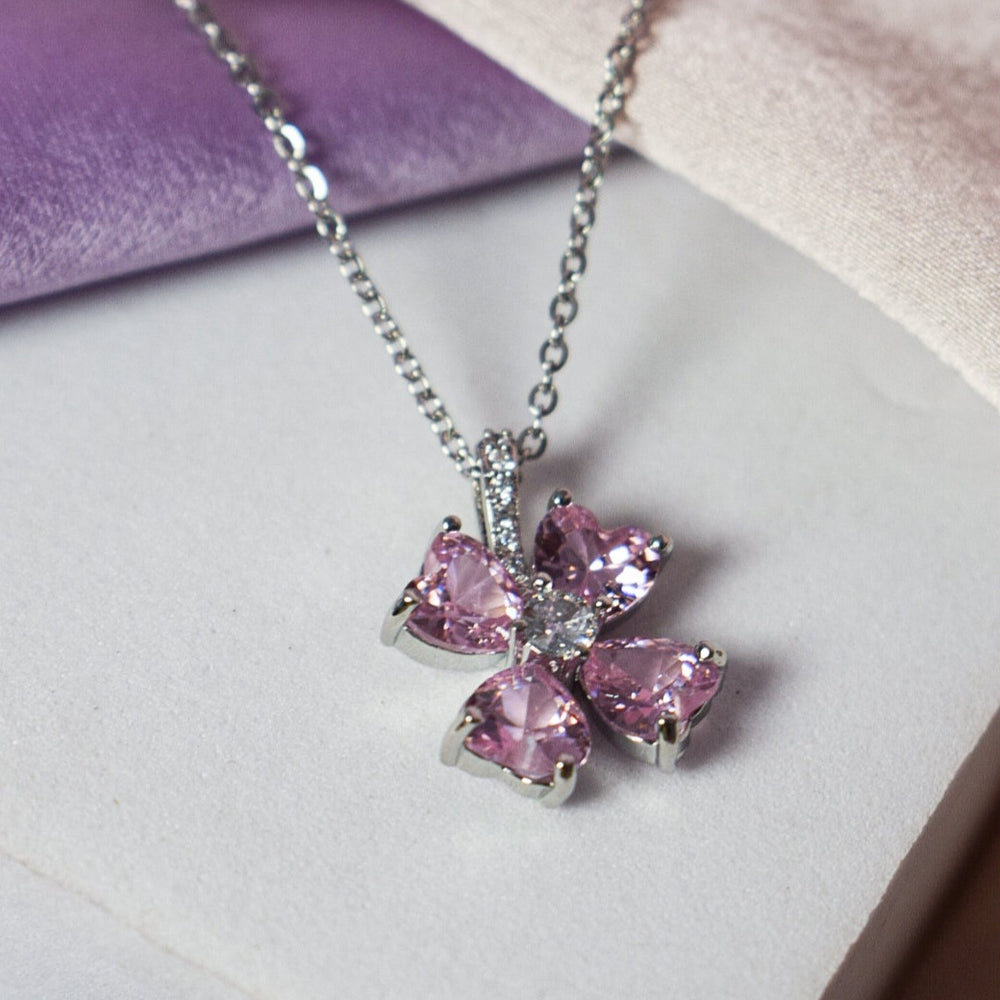 Petite Blossom Crystal Necklace Salty