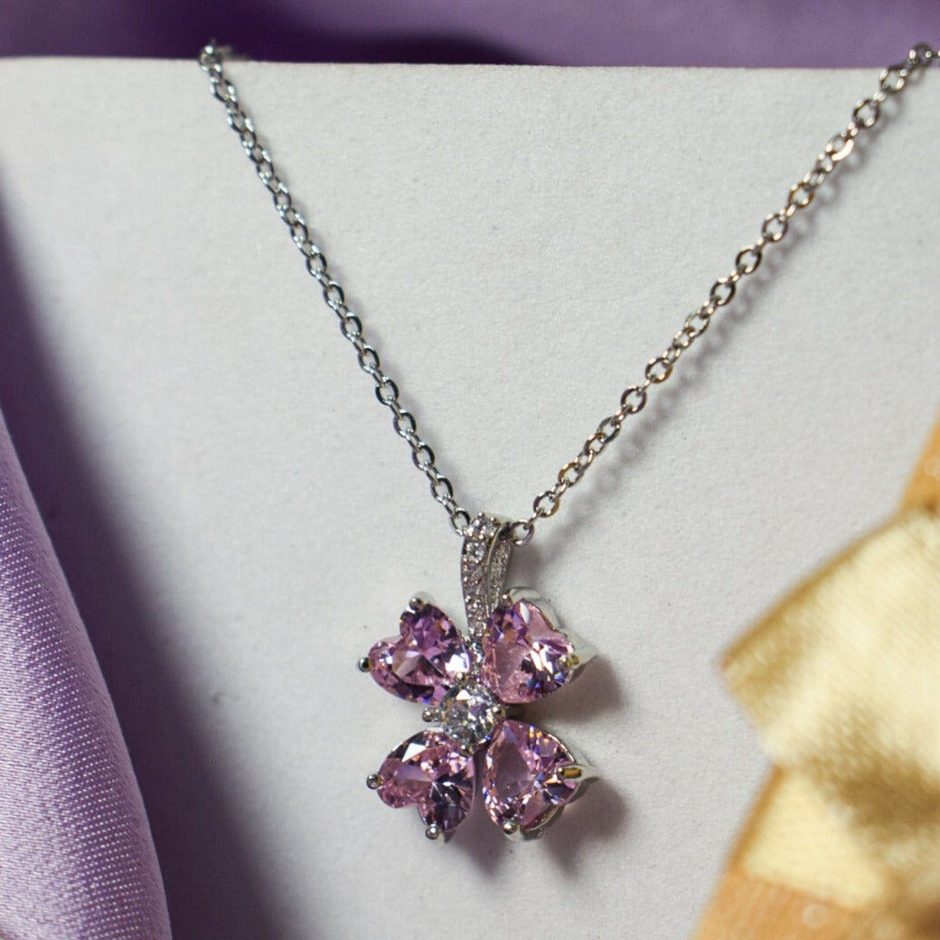 Petite Blossom Crystal Necklace - Salty Accessories