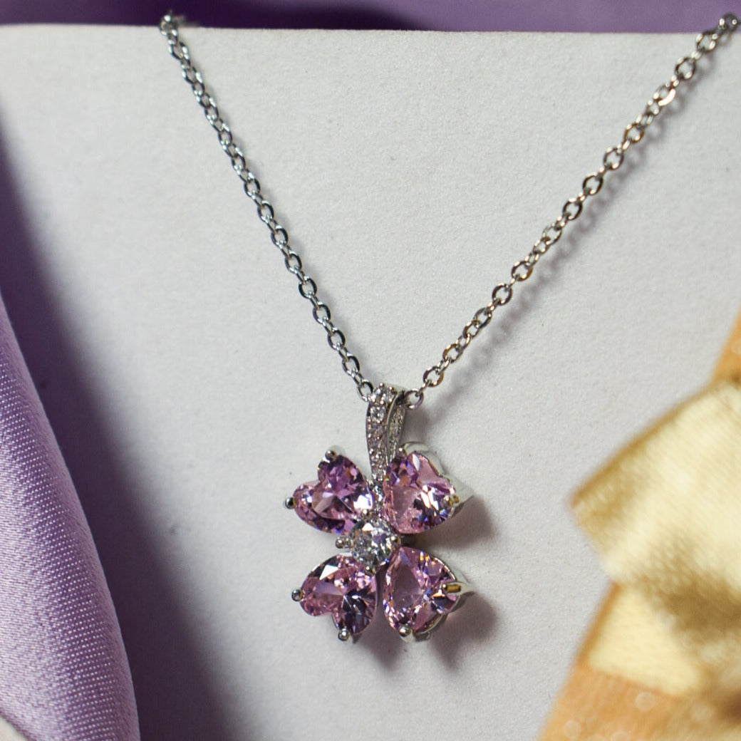 Petite Blossom Crystal Necklace - Salty Accessories