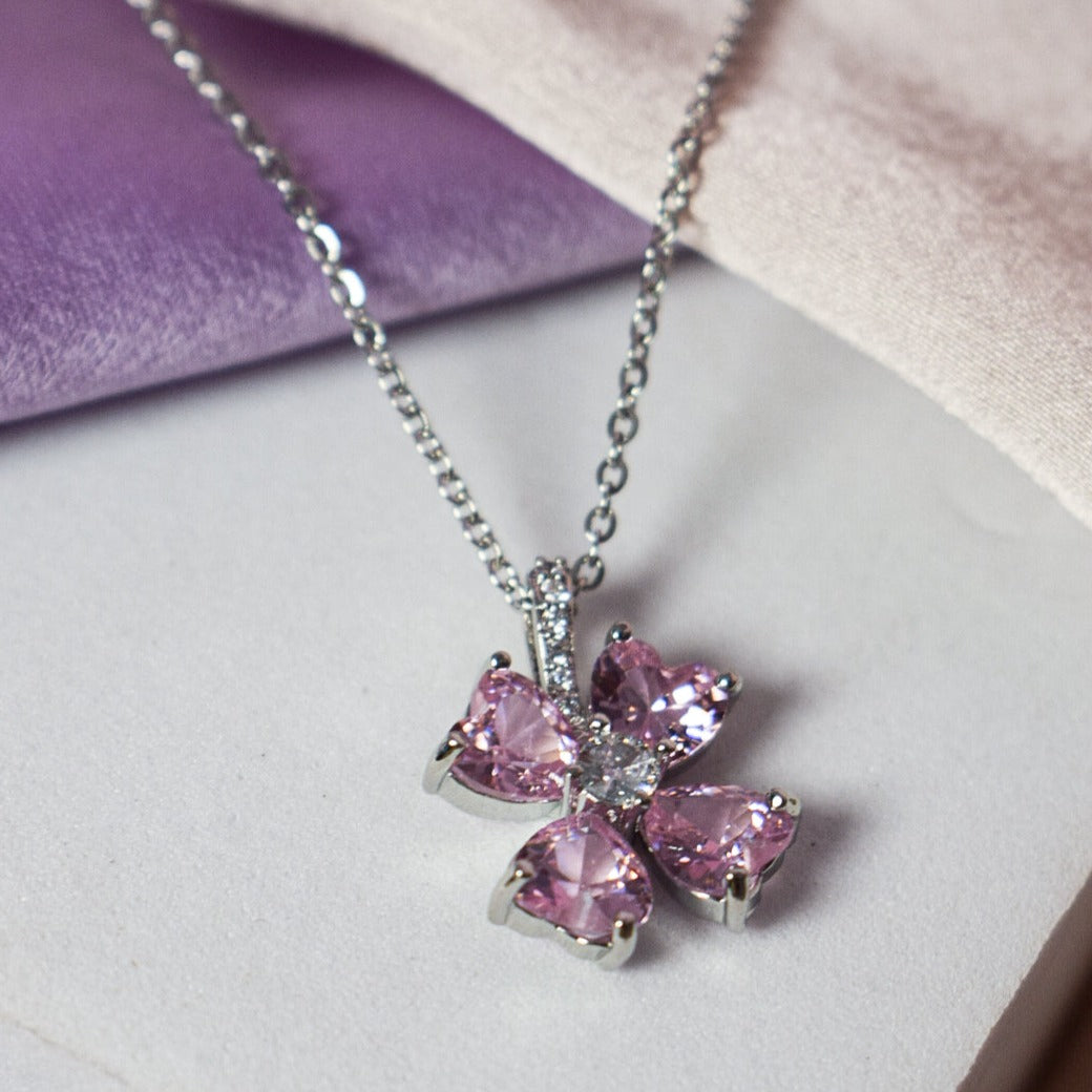 Petite Blossom Crystal Necklace Salty