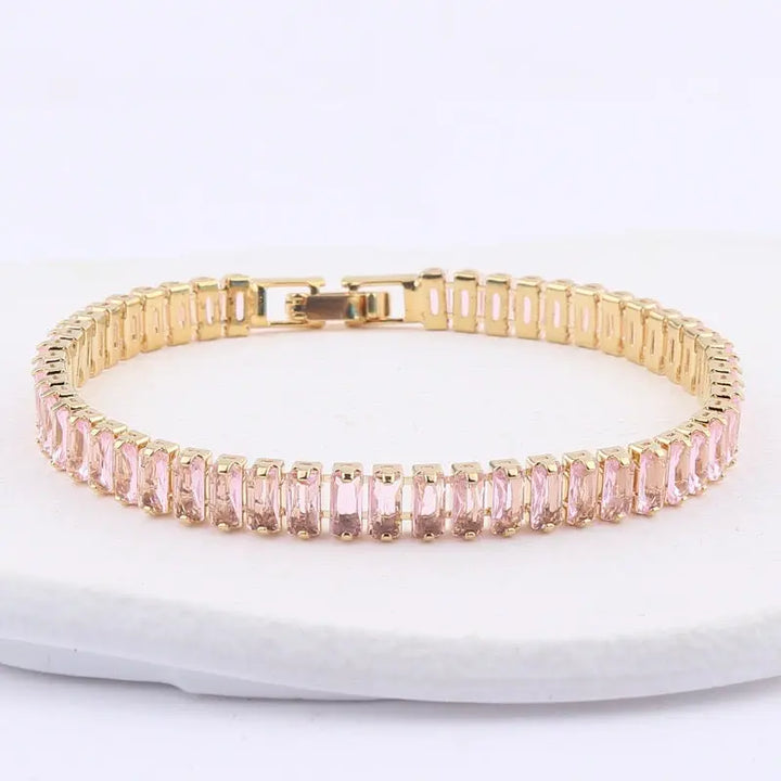 Pink Hue Diamond Tennis Bracelet - Salty Accessories