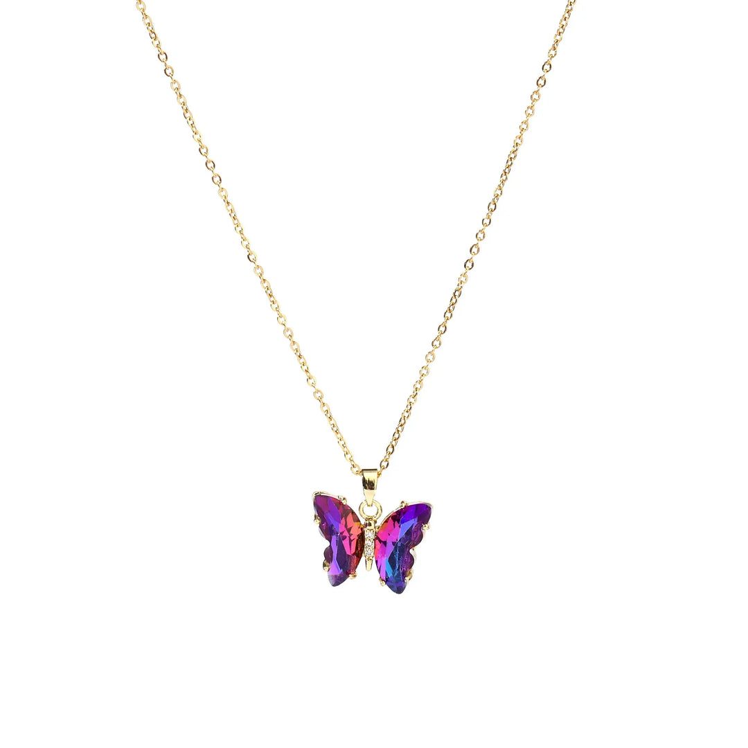 Pink Sapphire Butterfly Necklace | Salty