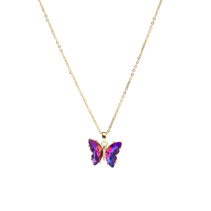 Pink Sapphire Butterfly Necklace | Salty