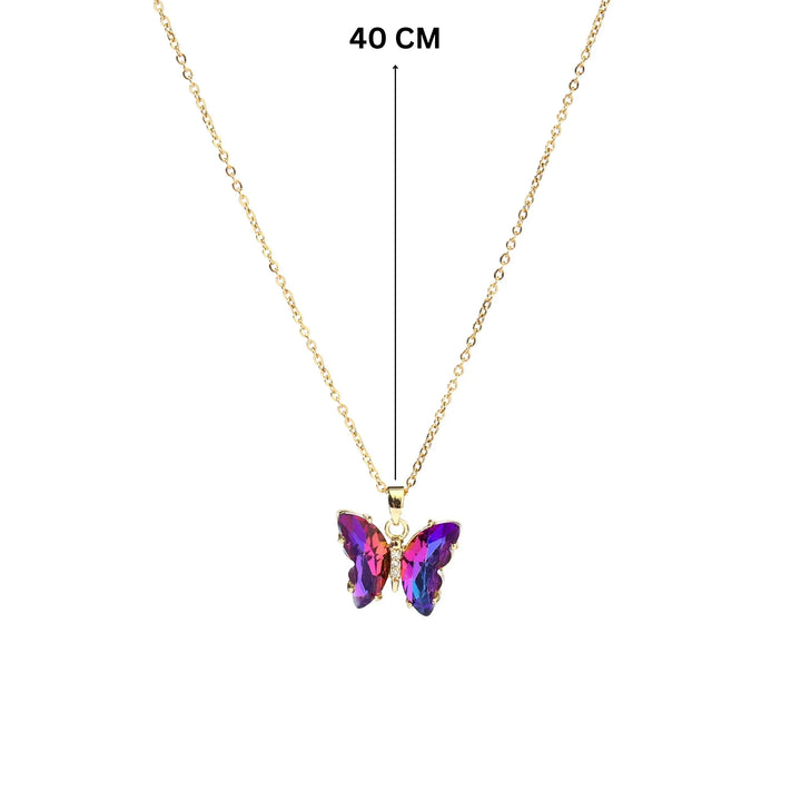 Pink Sapphire Butterfly Necklace | Salty