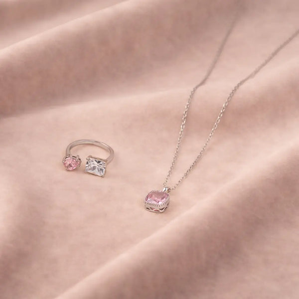 Pink Silver Soul Jewellery Set