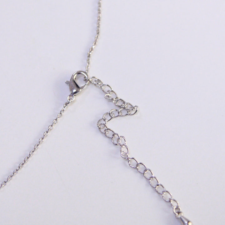 Pink Crystal Heart & Bow Necklace - Salty Accessories