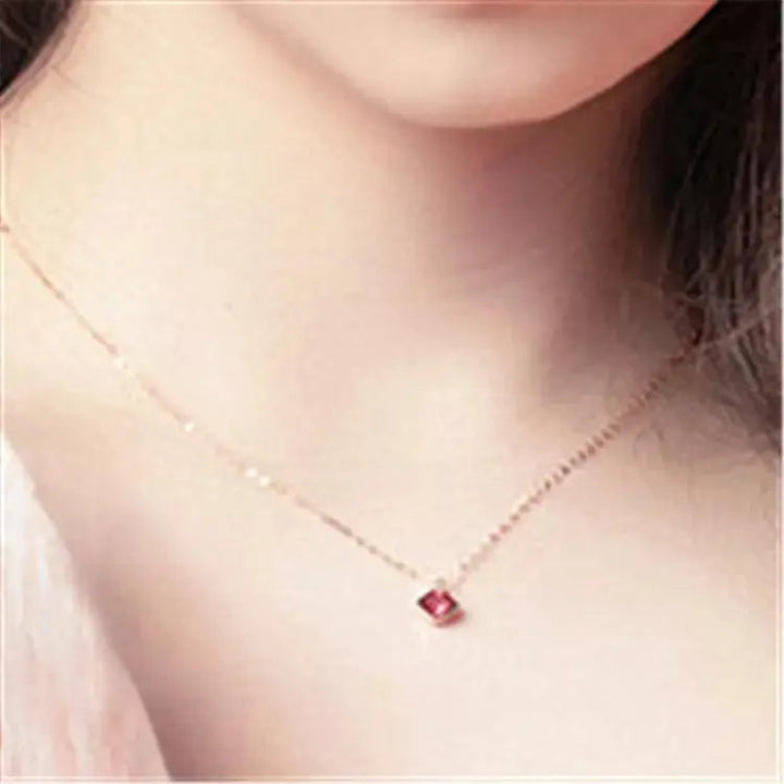 Pink Lips Gold Charm Necklace - Salty Accessories