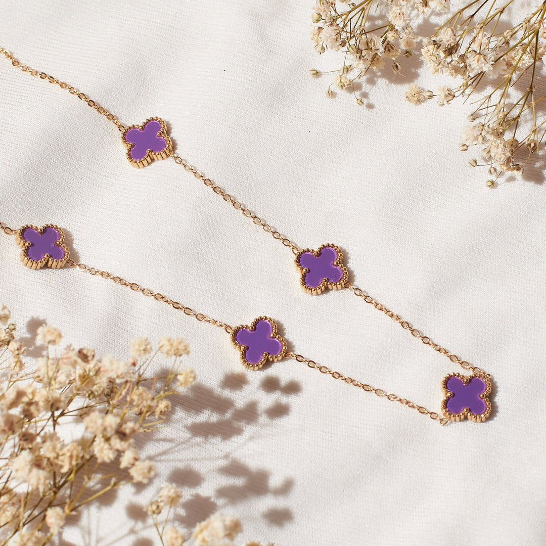 Plum Clover Affair Jewellery Set