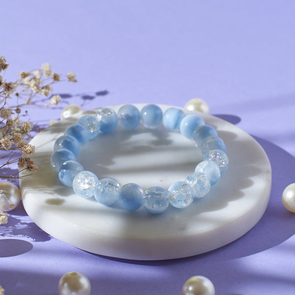 Precious Blue Stone Beaded Bracelet