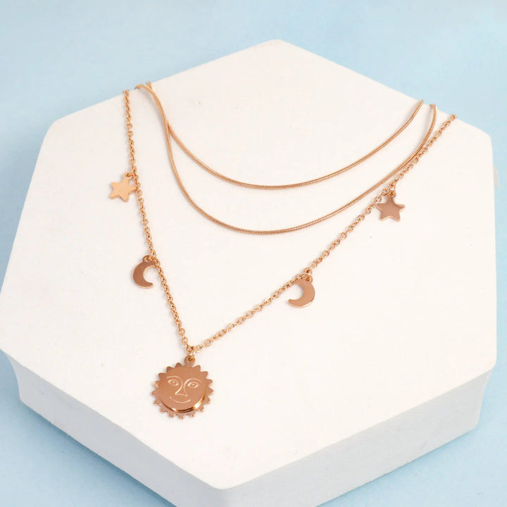 Prettiest Of All Layered Necklace - Stainless Steel - Salty Accessories