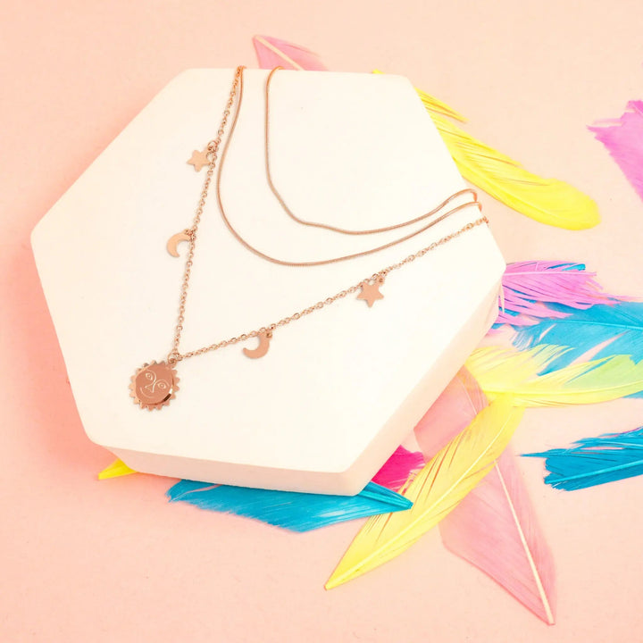 Prettiest Of All Layered Necklace - Stainless Steel - Salty Accessories