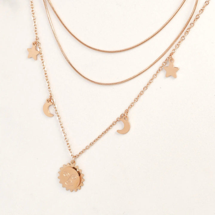 Prettiest Of All Layered Necklace - Stainless Steel - Salty Accessories