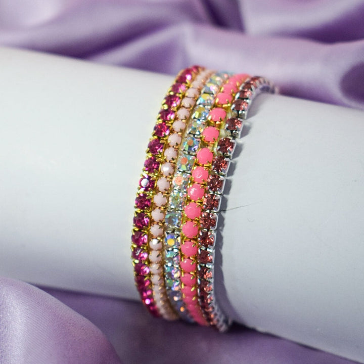 Pretty in Pink Stackable Bands (Set of 5) Salty