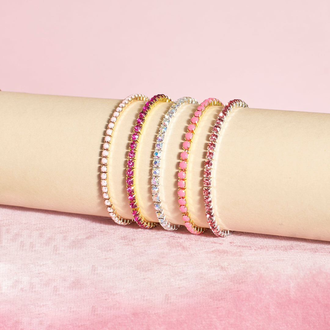 Pretty in Pink Stackable Bands (Set of 5) Salty