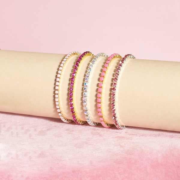 Pretty in Pink Stackable Bands (Set of 5)