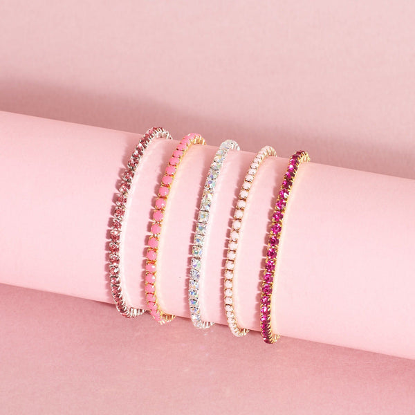 Pretty in Pink Stackable Bands (Set of 5)