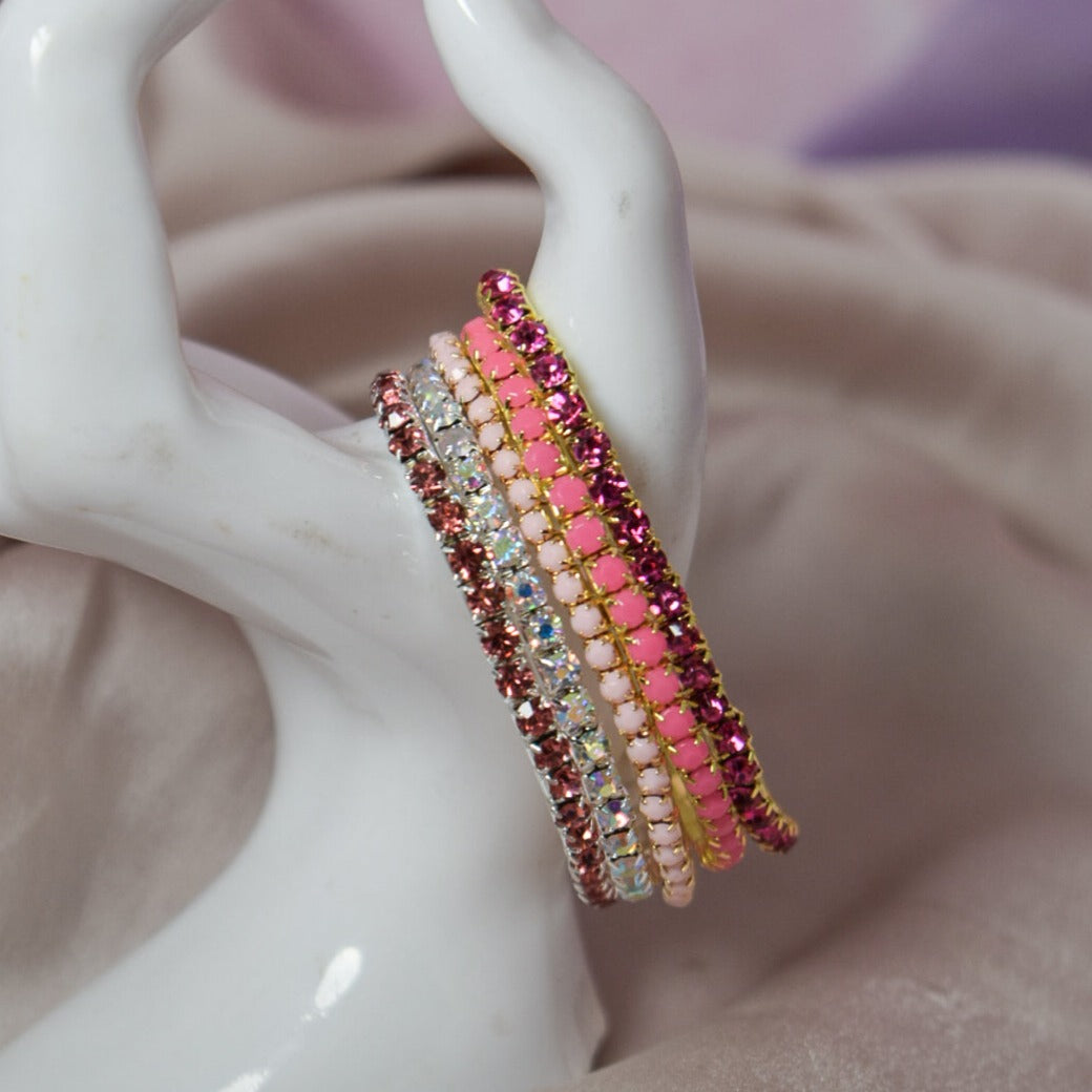 Pretty in Pink Stackable Bands (Set of 5) - Salty Accessories
