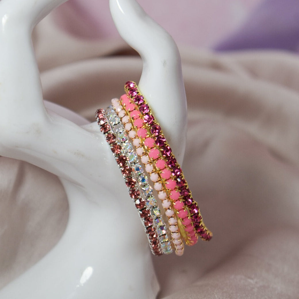 Pretty in Pink Stackable Bands (Set of 5) - Salty Accessories