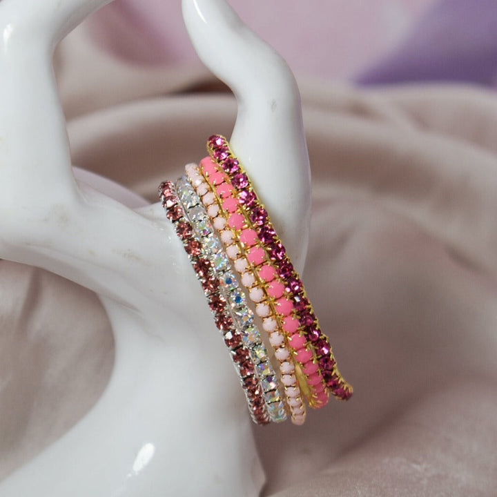 Pretty in Pink Stackable Bands (Set of 5) - Salty Accessories