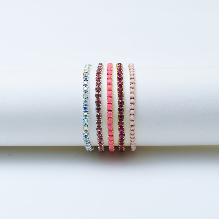 Pretty in Pink Stackable Bands (Set of 5) Salty