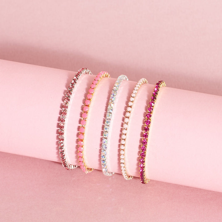 Pretty in Pink Stackable Bands (Set of 5) Salty