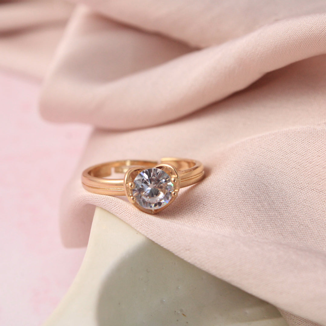 Pristine Heart Golden Ring - Salty Accessories