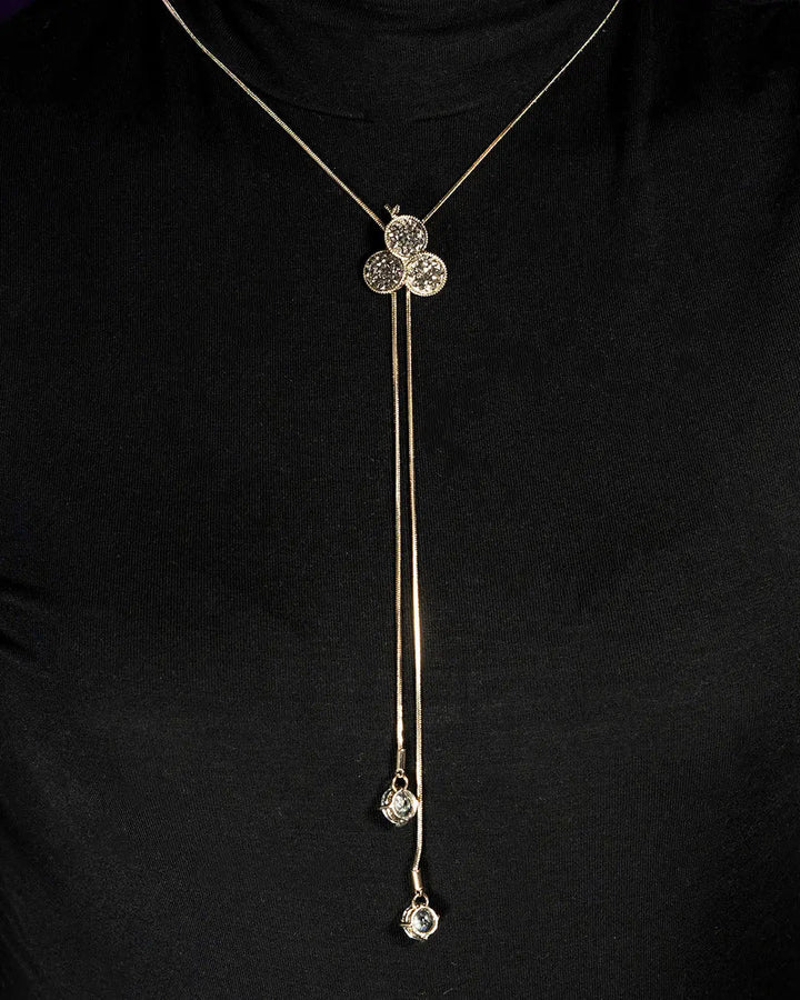 Pull through crystal Necklace - Salty Accessories