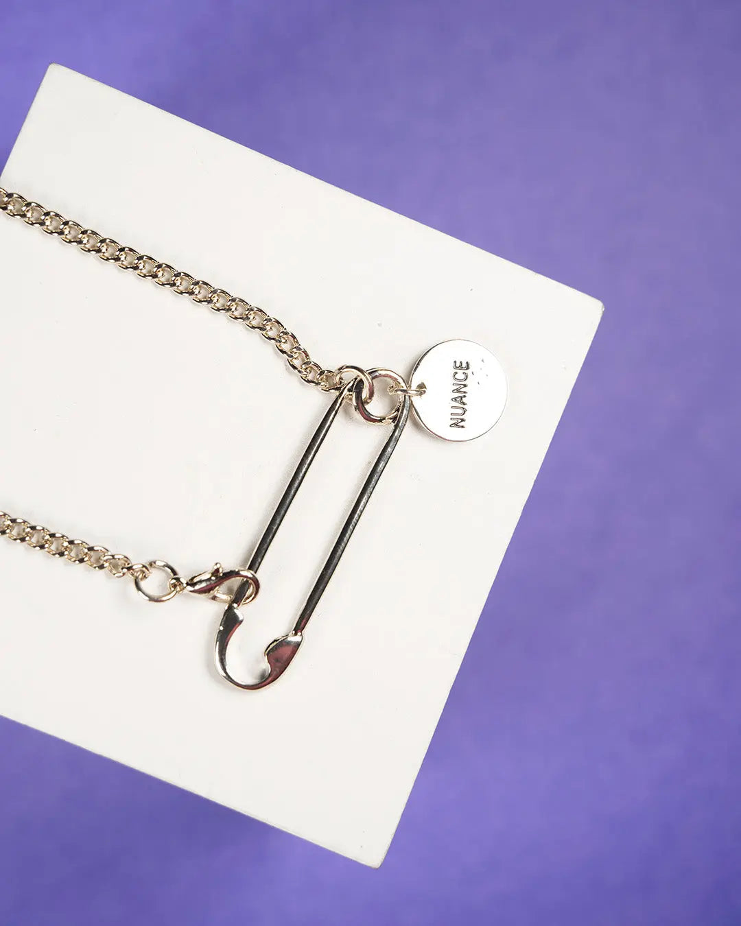 Punk Rock safety pin necklace