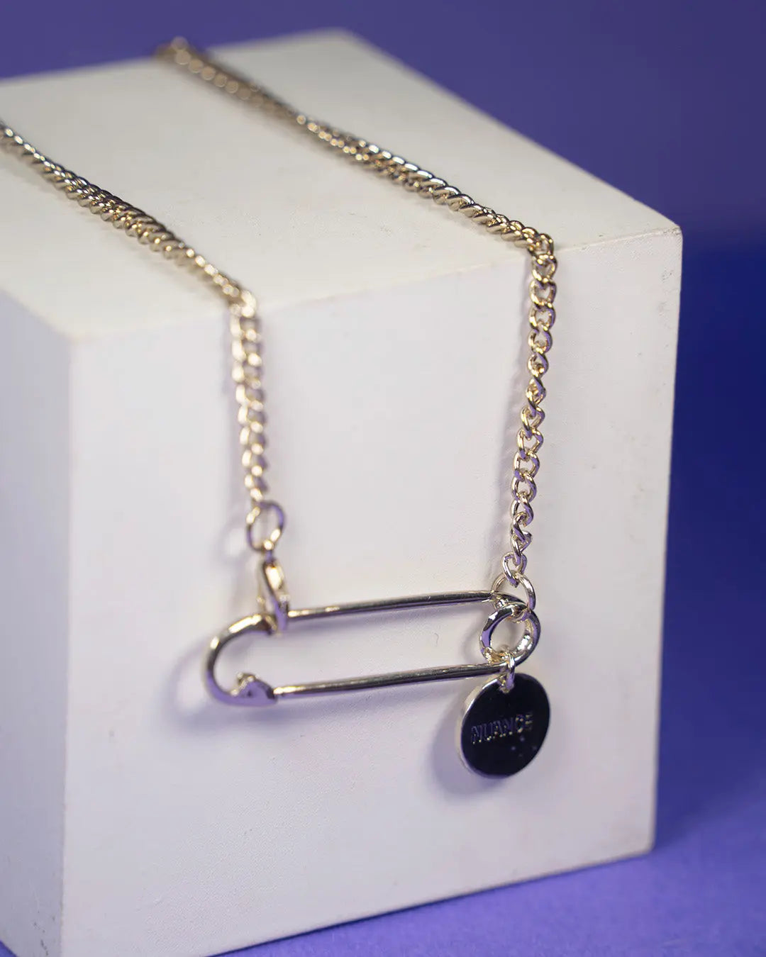 Punk Rock safety pin necklace
