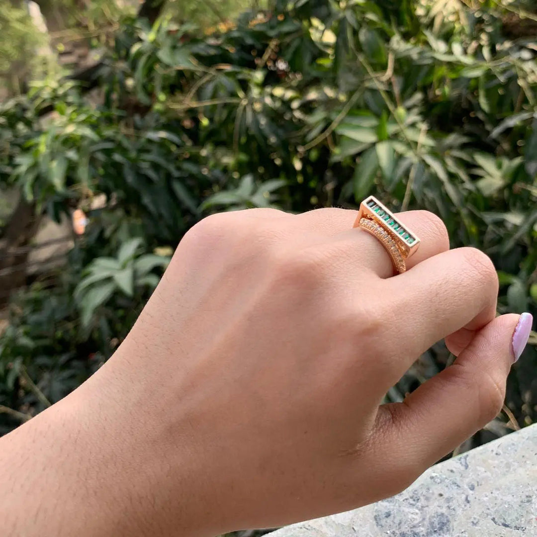 Pure Emerald Cocktail Ring - Salty Accessories