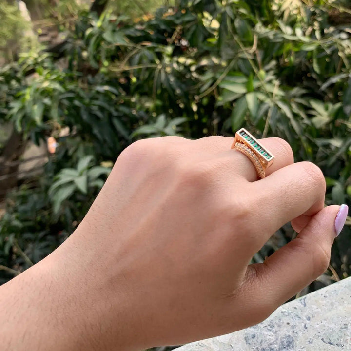 Pure Emerald Cocktail Ring - Salty Accessories