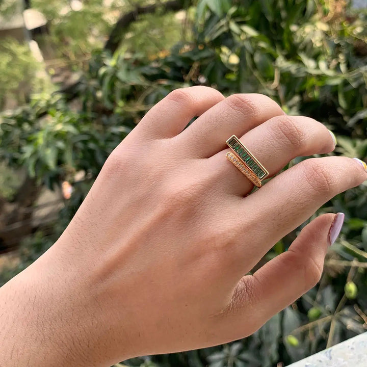 Pure Emerald Cocktail Ring - Salty Accessories