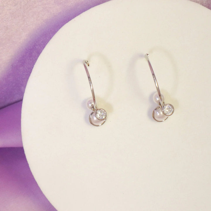 Pure Pearls Open Hoops - Salty Accessories