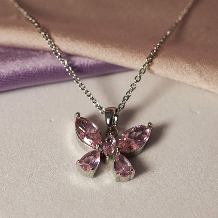 Purple Haze Flutter Butterfly Necklace Salty