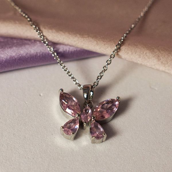 Purple Haze Flutter Butterfly Necklace