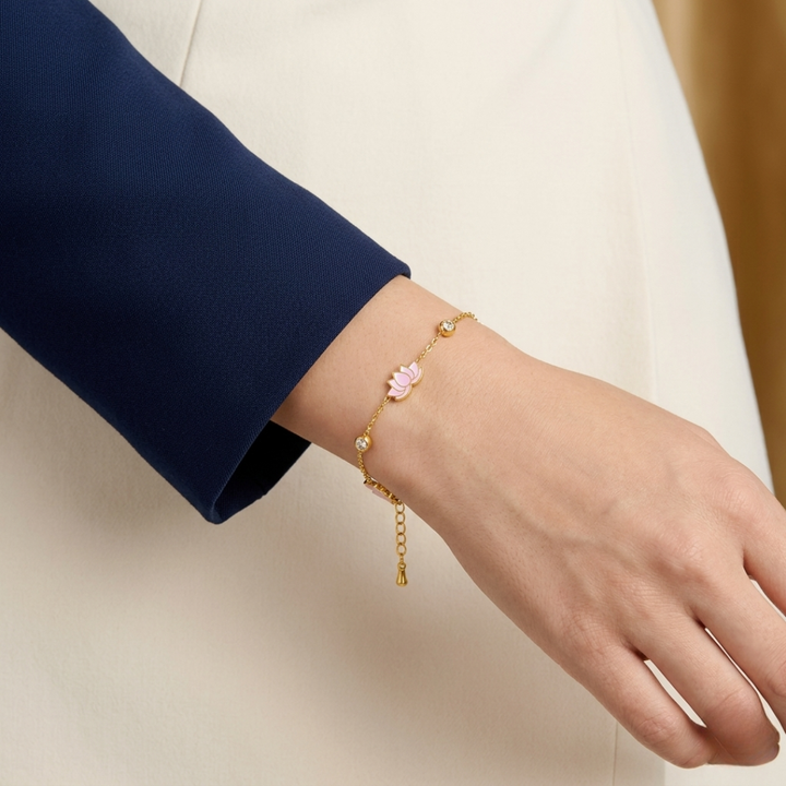 Blush Lotus Glow Bracelet