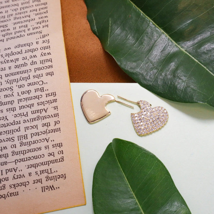 Puzzle Heart Earrings - Salty Accessories