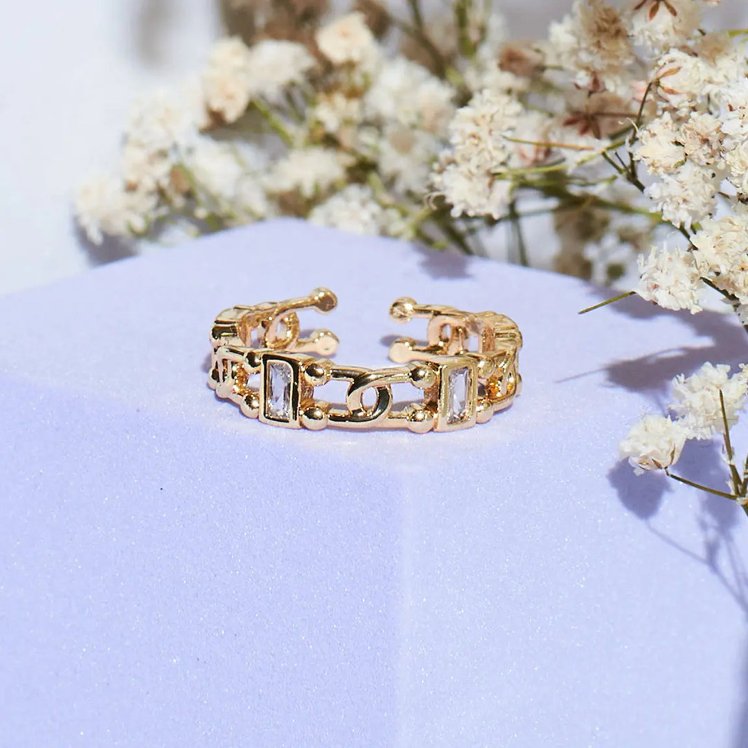 Quirky Vogue Golden Ring | Salty