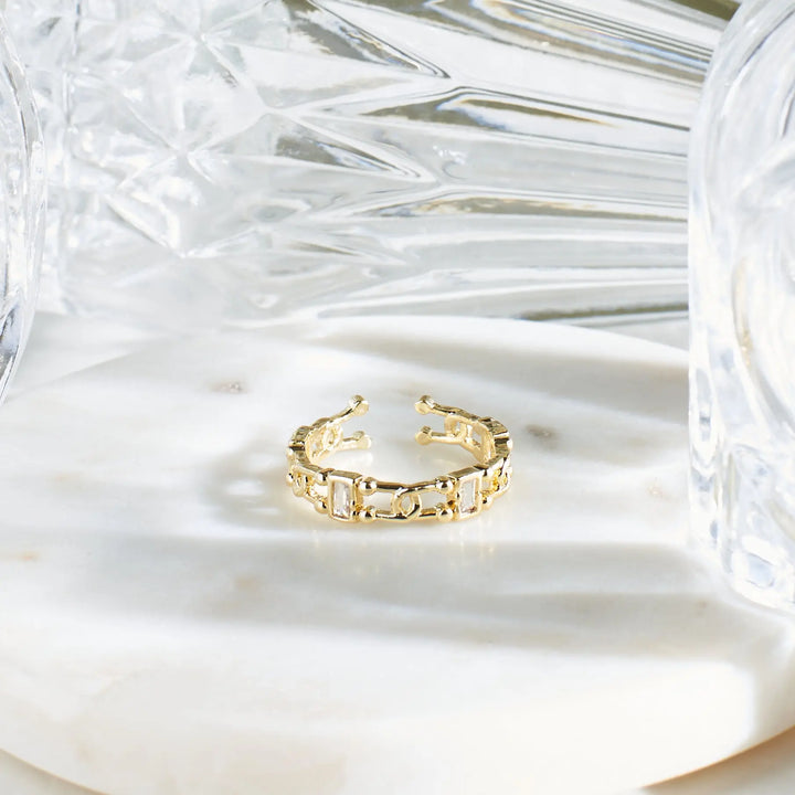 Quirky Vogue Golden Ring | Salty