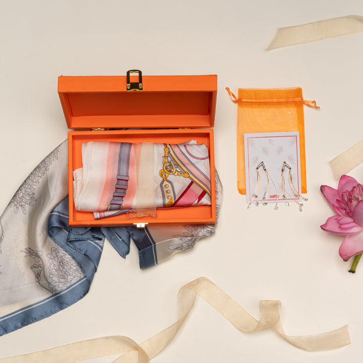 Premium Woven Love Rakhi Gift Box for Sister