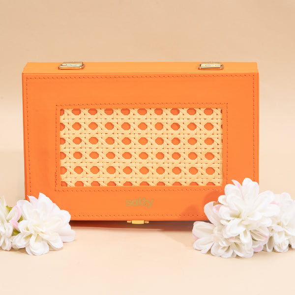 Salty Rattan Box - Orange