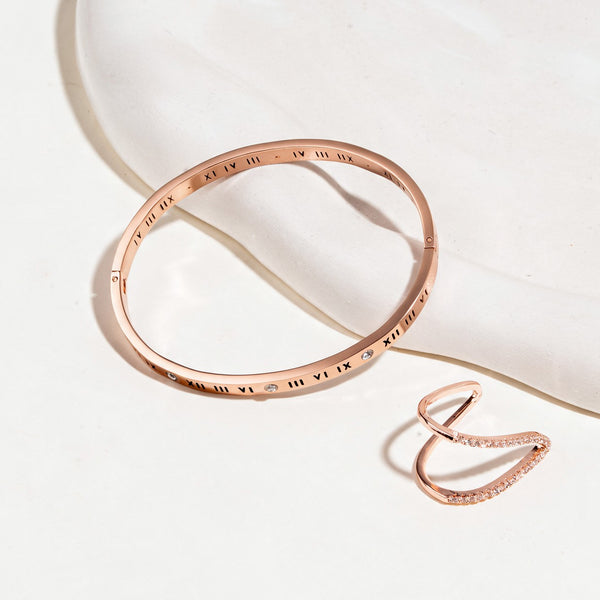 Wavy Flex Ring And Bracelet Set