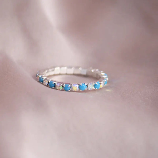 Topaz Crsytal - Stretchable Ring (Set of 2)