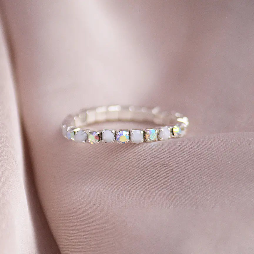 Dazzling Opal - Stretchable Ring (Set of 2) - Salty Accessories