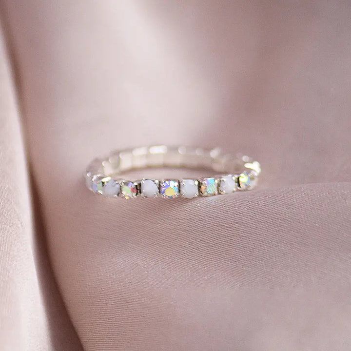 Dazzling Opal - Stretchable Ring (Set of 2) - Salty Accessories