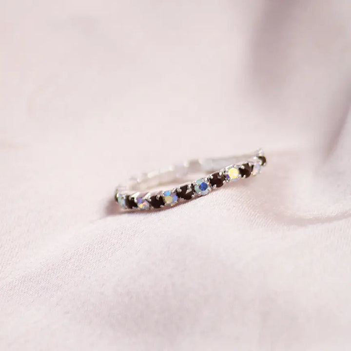 Brown Glittering - Stretchable Ring (Set of 2)