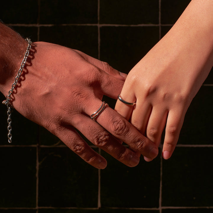 Pyma Silver Couple's Rings - Salty Accessories