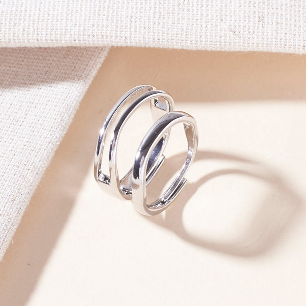 Pyma Silver Couple's Rings
